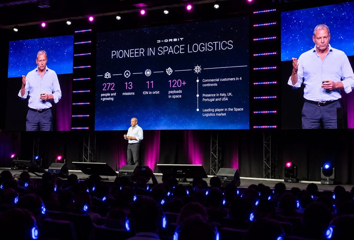 AWS Summit Milano in der Fiera Milano Rho – kabelloses RF-System von Silentsystem